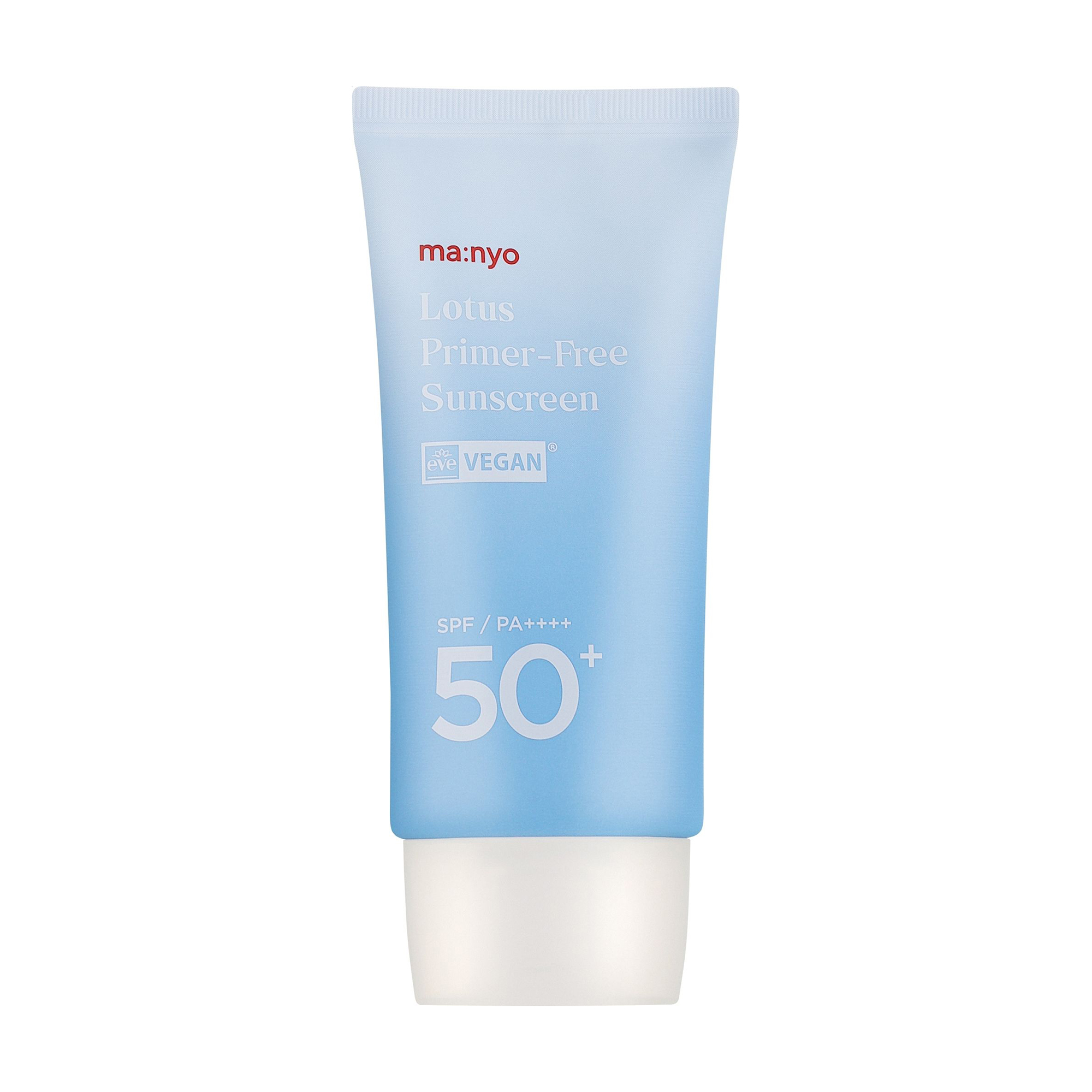 Сонцезахисний крем для обличчя Manyo Lotus Primer Free Sunscreen SPF 50+ PA++++ з охолоджувальним ефектом, 50 мл